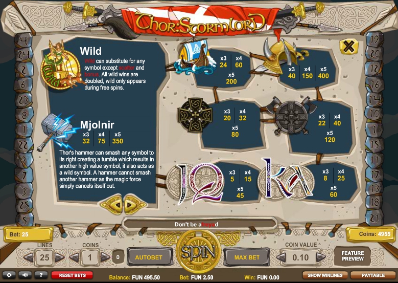 thor: stormlord slot machine detail image 0