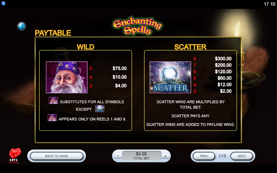 enchanting spells slot machine detail image 12