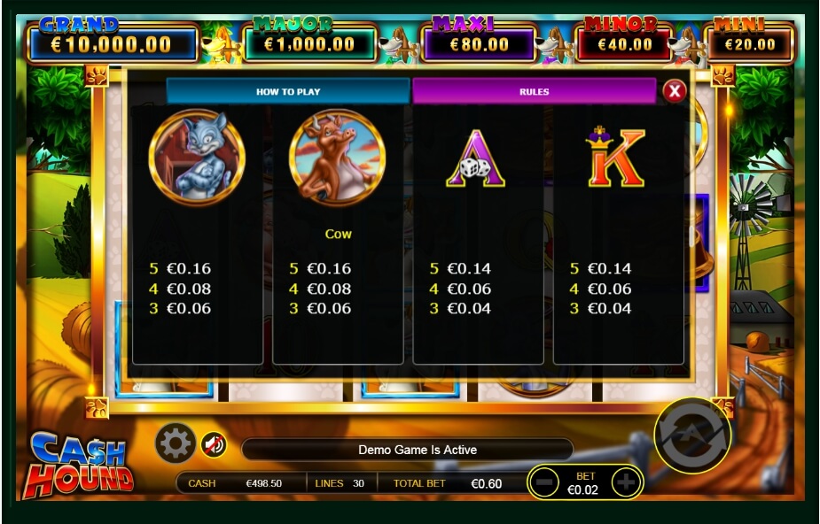 cash hound slot machine detail image 19