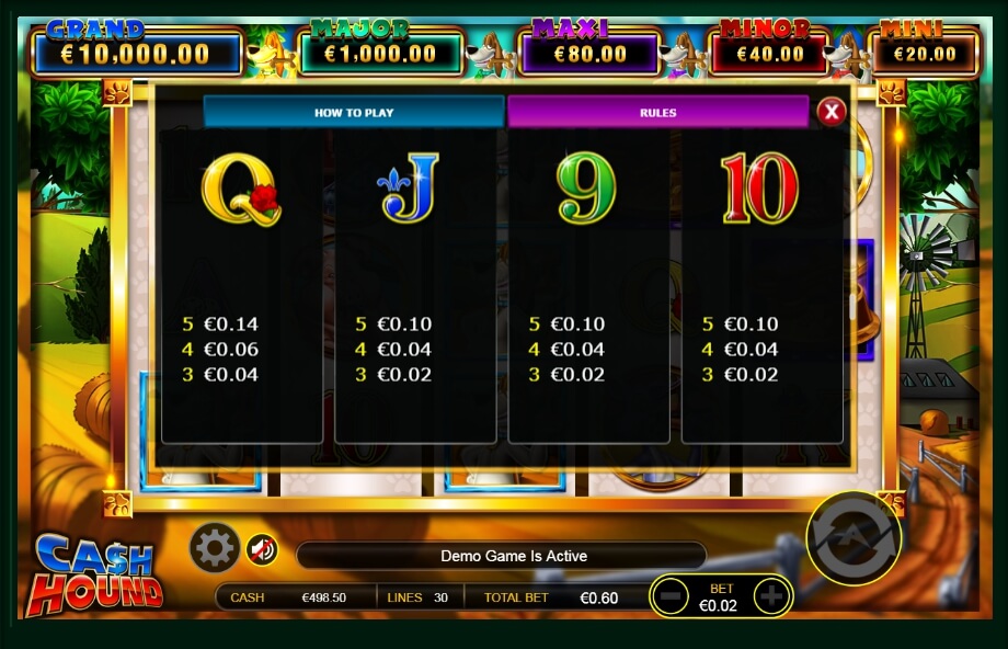cash hound slot machine detail image 18