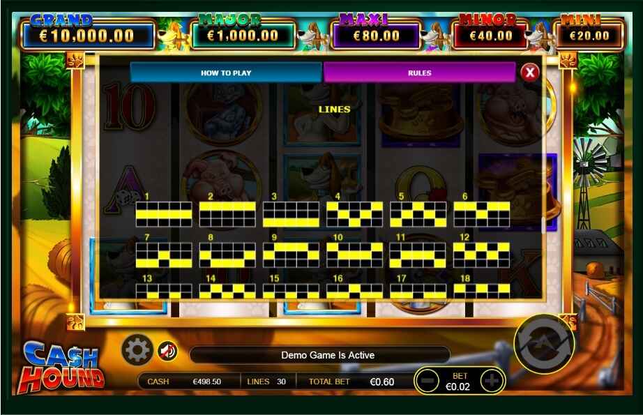 cash hound slot machine detail image 15