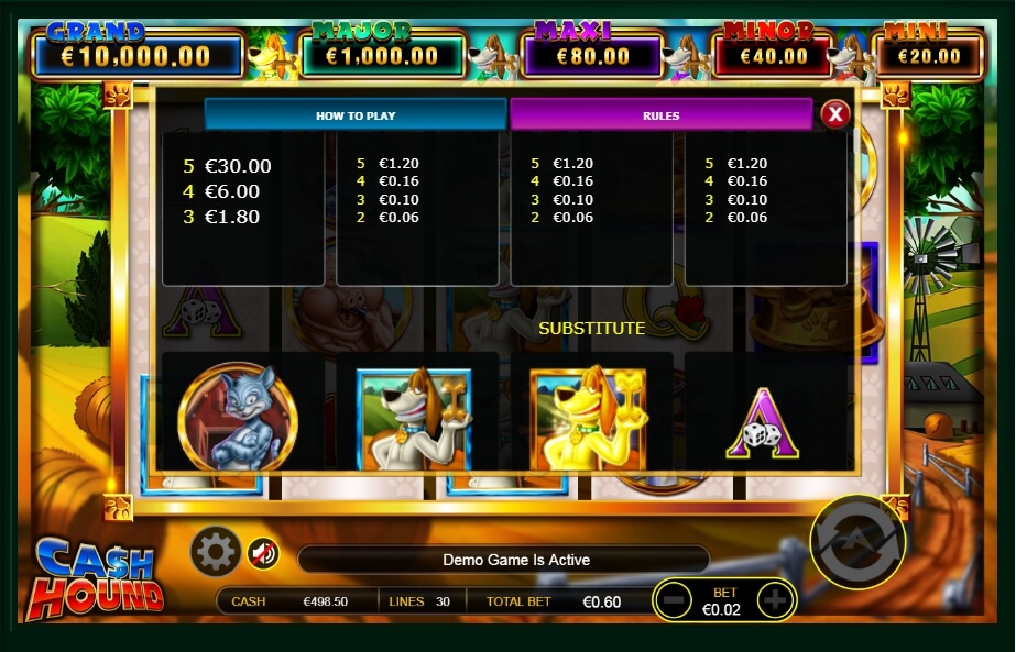 cash hound slot machine detail image 13