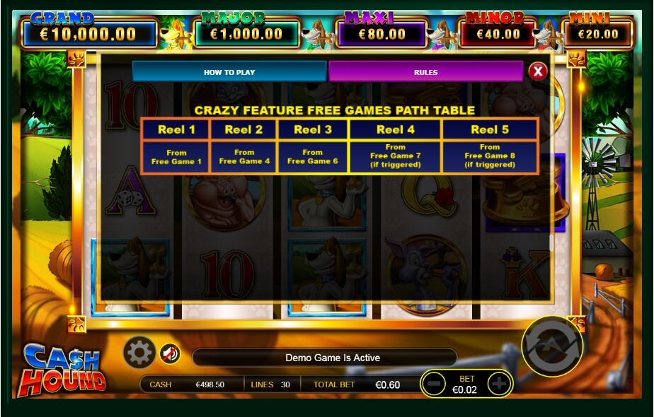 cash hound slot machine detail image 12