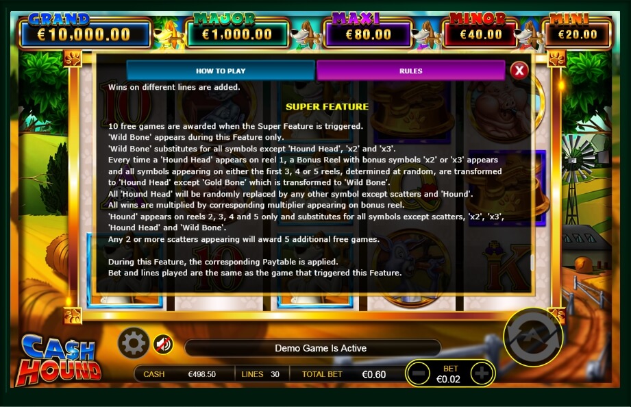 cash hound slot machine detail image 9