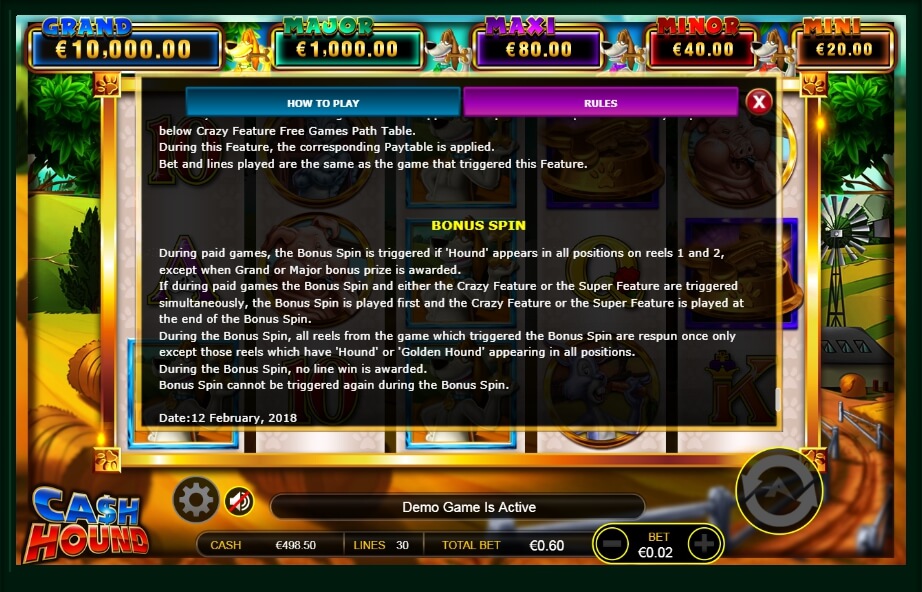 cash hound slot machine detail image 7