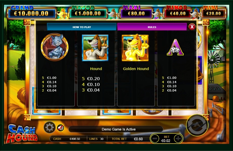 cash hound slot machine detail image 6