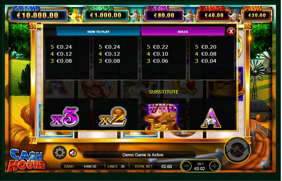cash hound slot machine detail image 1