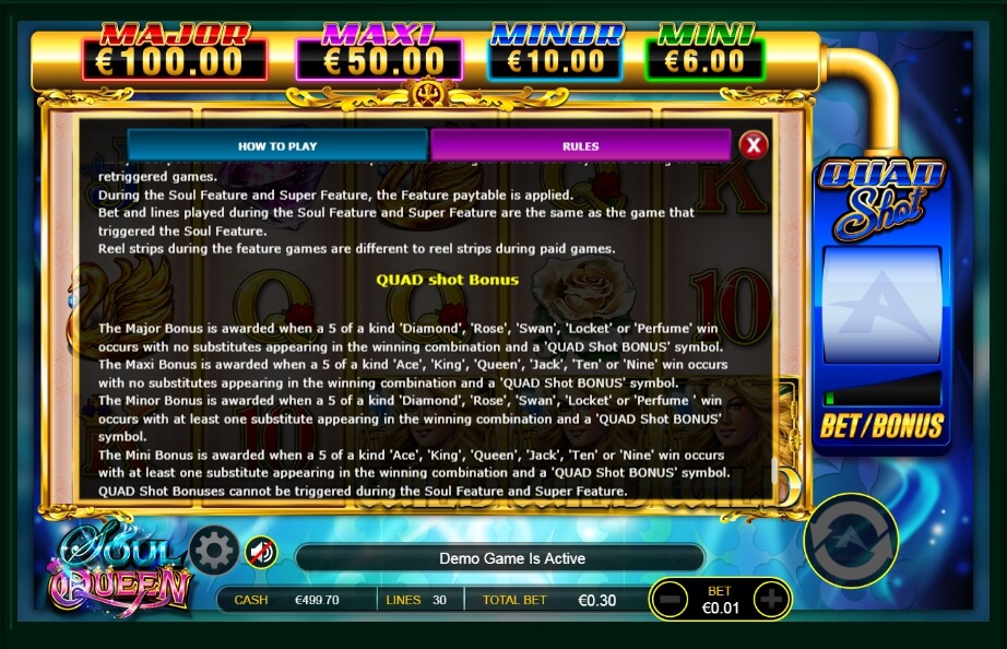 soul queen quad shot slot machine detail image 8
