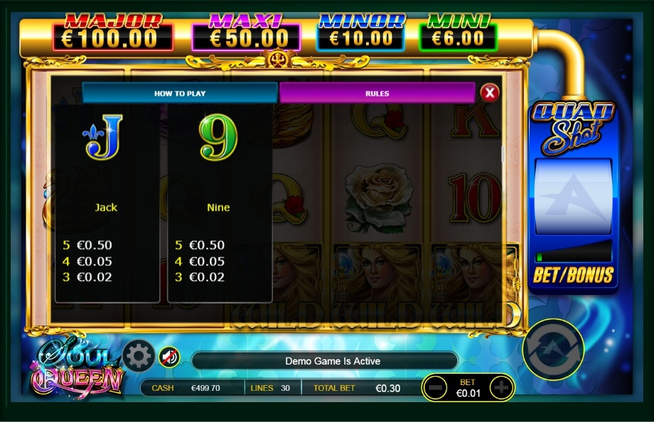 soul queen quad shot slot machine detail image 5