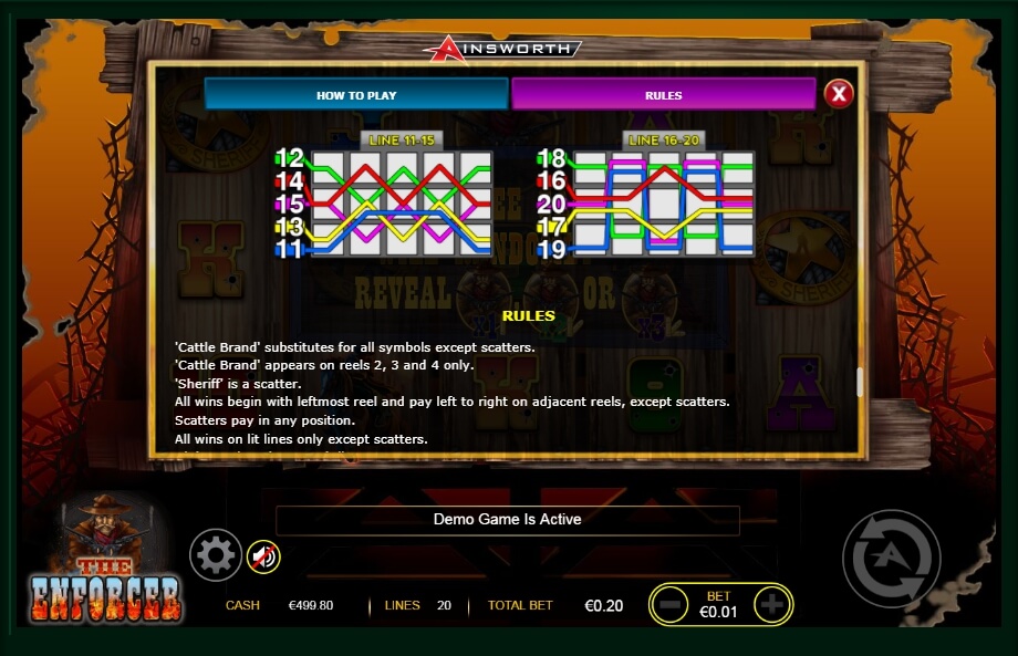 the enforcer slot machine detail image 10