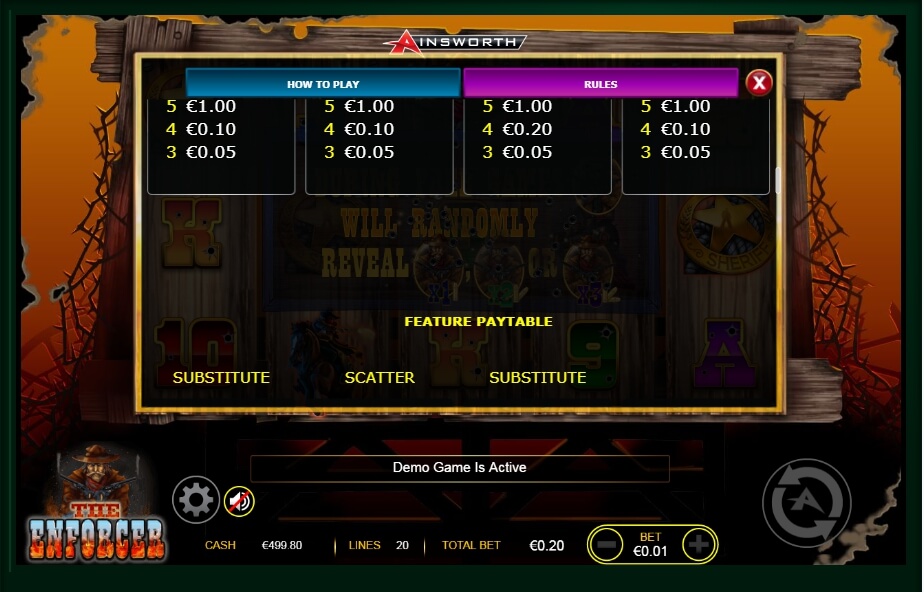 the enforcer slot machine detail image 5