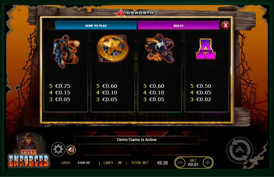 the enforcer slot machine detail image 3