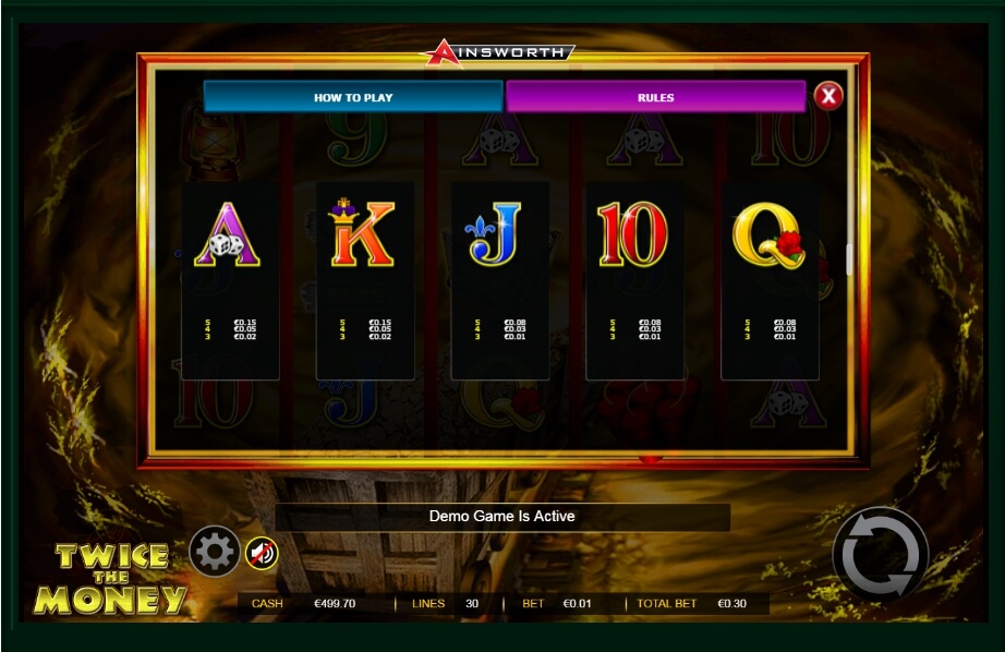 twice the money slot machine detail image 3
