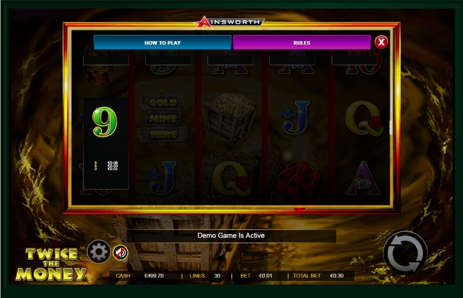twice the money slot machine detail image 2