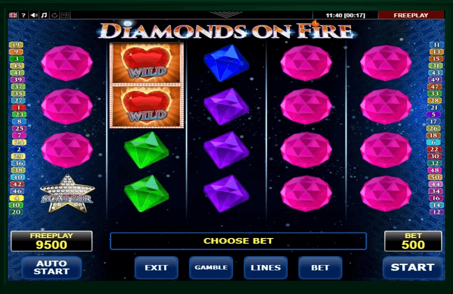 Diamonds On Fire slot play free