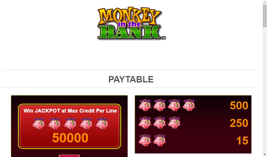 monkey in the bank slot machine detail image 6