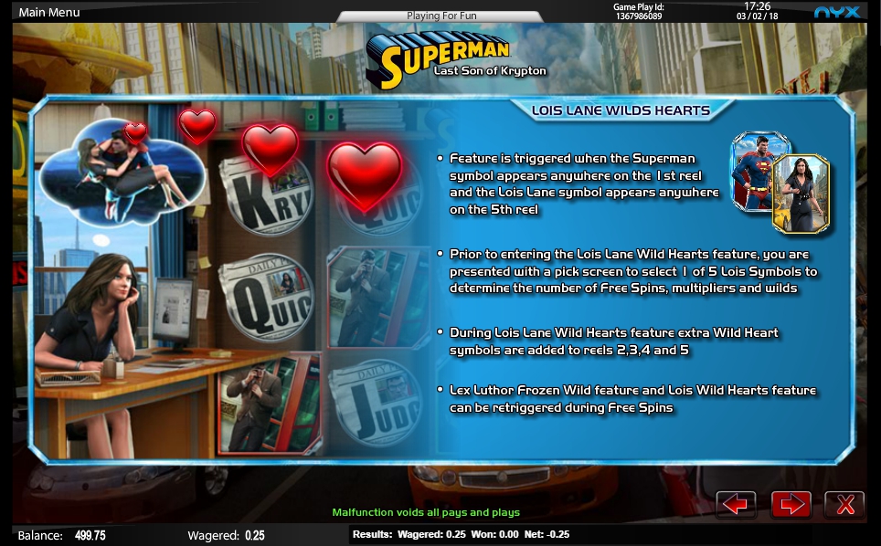 superman: last son of krypton slot machine detail image 2