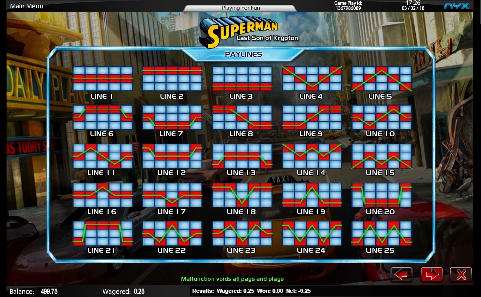 superman: last son of krypton slot machine detail image 0