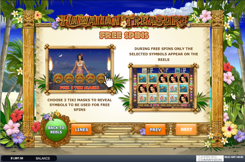 hawaiian treasure slot machine detail image 1