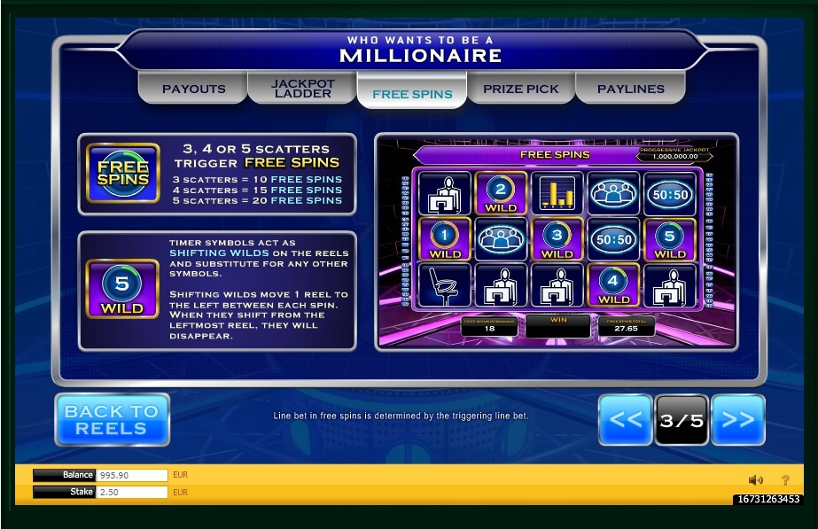 who wants to be a millionaire slot machine detail image 2