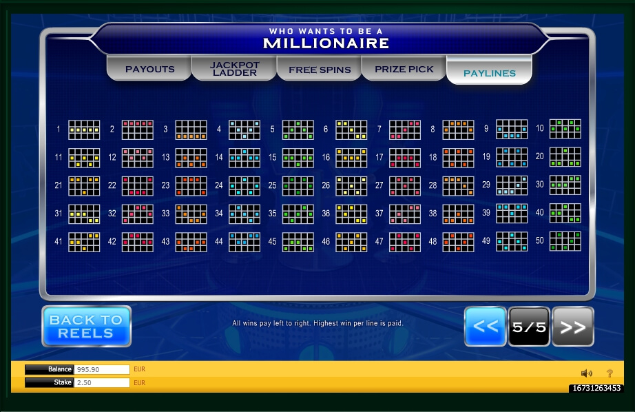 who wants to be a millionaire slot machine detail image 0