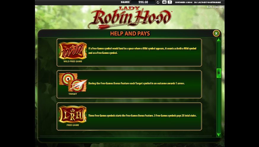 lady robin hood slot machine detail image 5