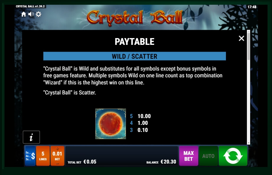 crystal ball slot machine detail image 3