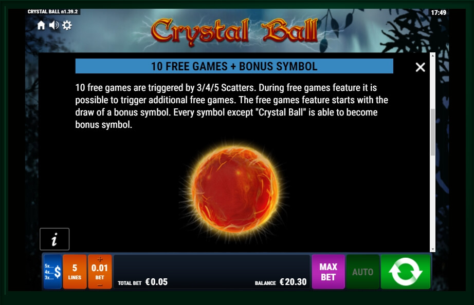 crystal ball slot machine detail image 2
