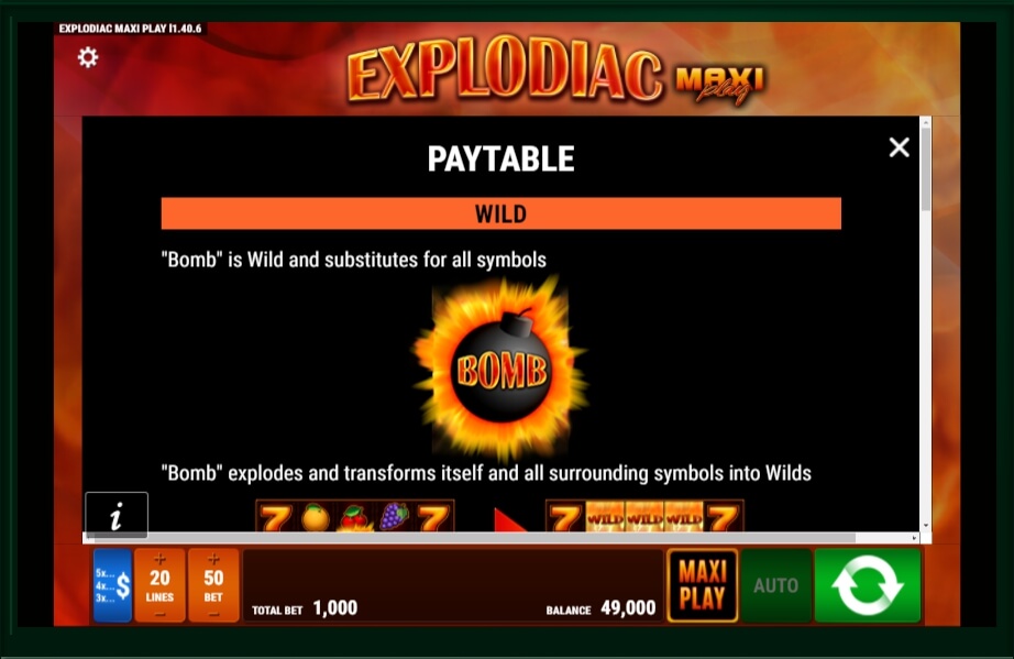 explodiac maxi play slot machine detail image 4