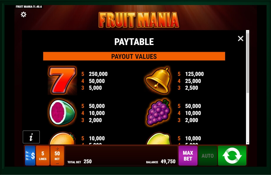 fruit mania slot machine detail image 1