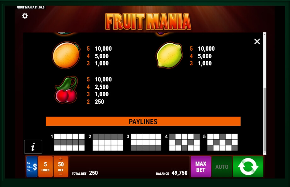 fruit mania slot machine detail image 0