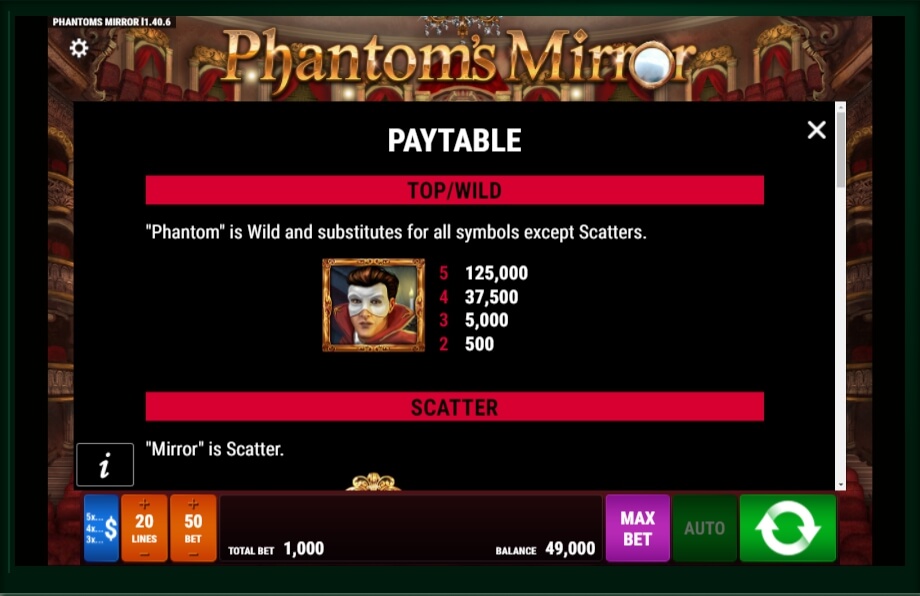 phantoms mirror slot machine detail image 5