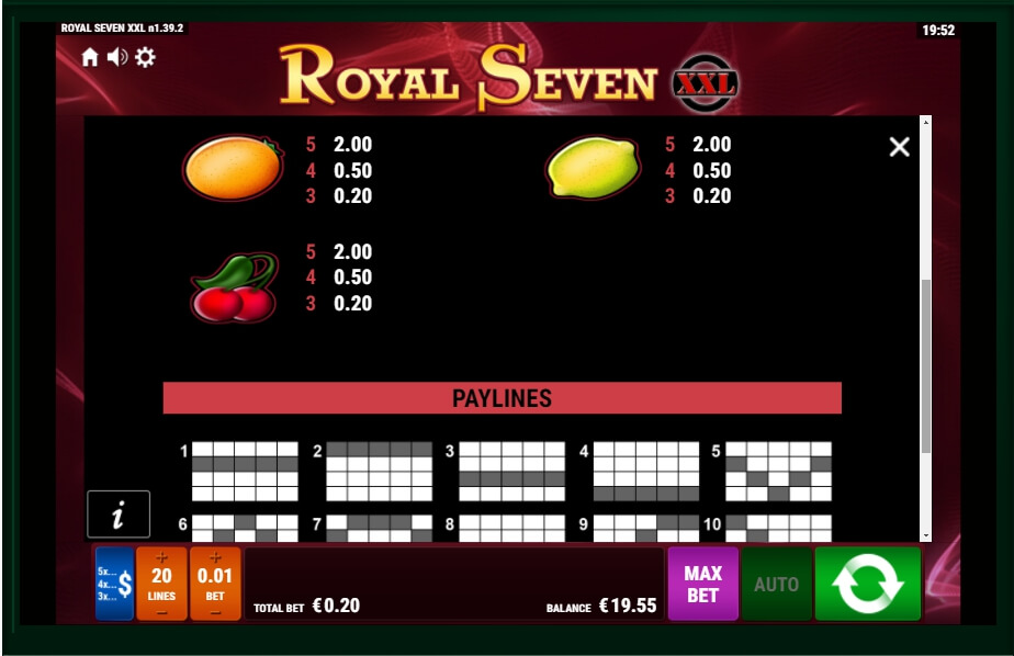 royal seven xxl slot machine detail image 1
