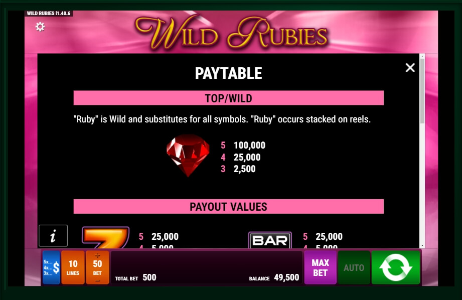 wild rubies slot machine detail image 3