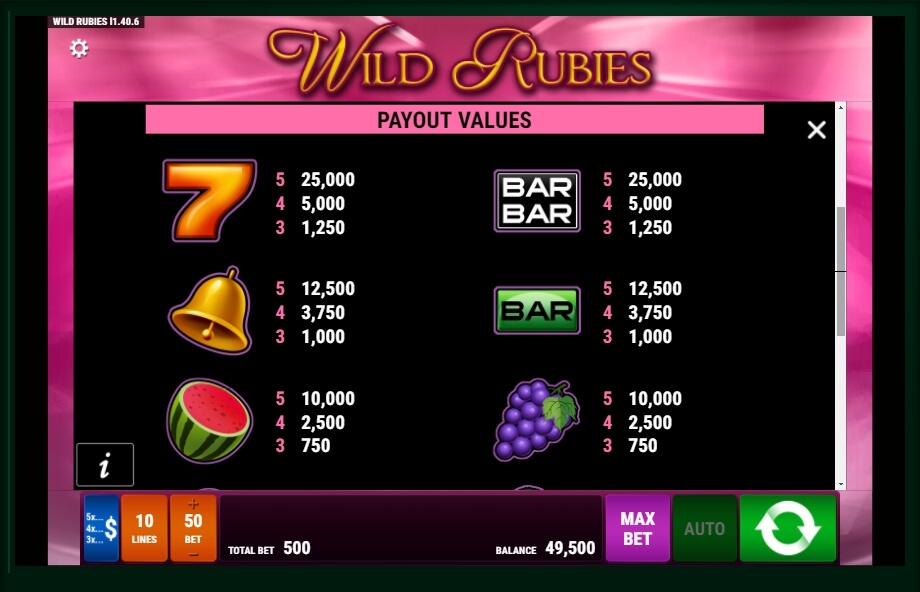 wild rubies slot machine detail image 2
