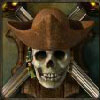 skull with crossed swords - barbary coast