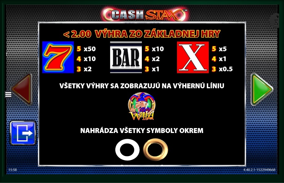 cash stax slot machine detail image 9