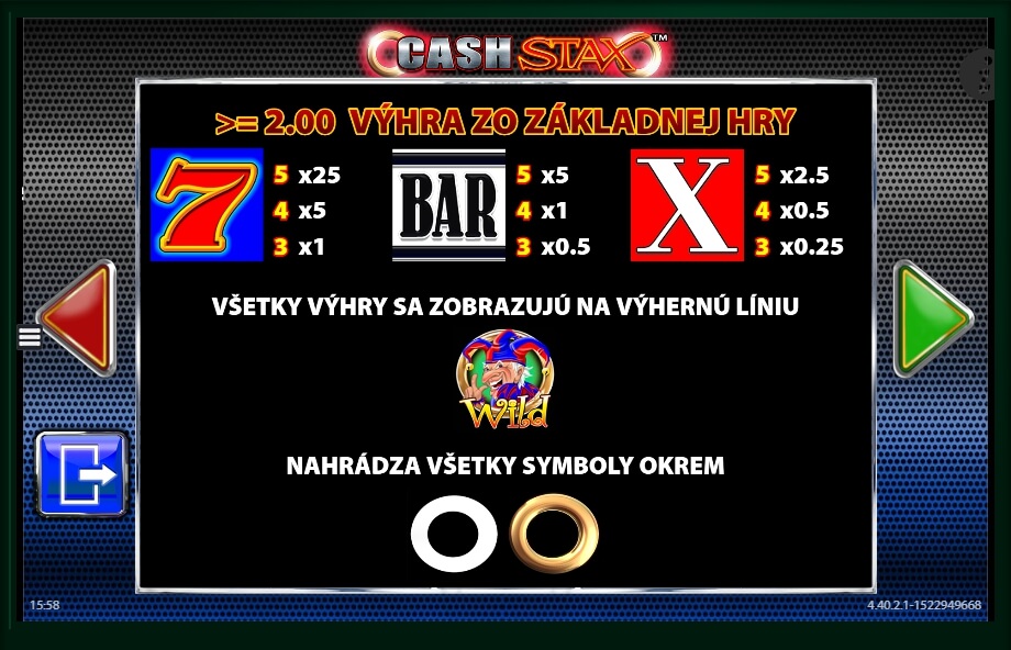 cash stax slot machine detail image 7