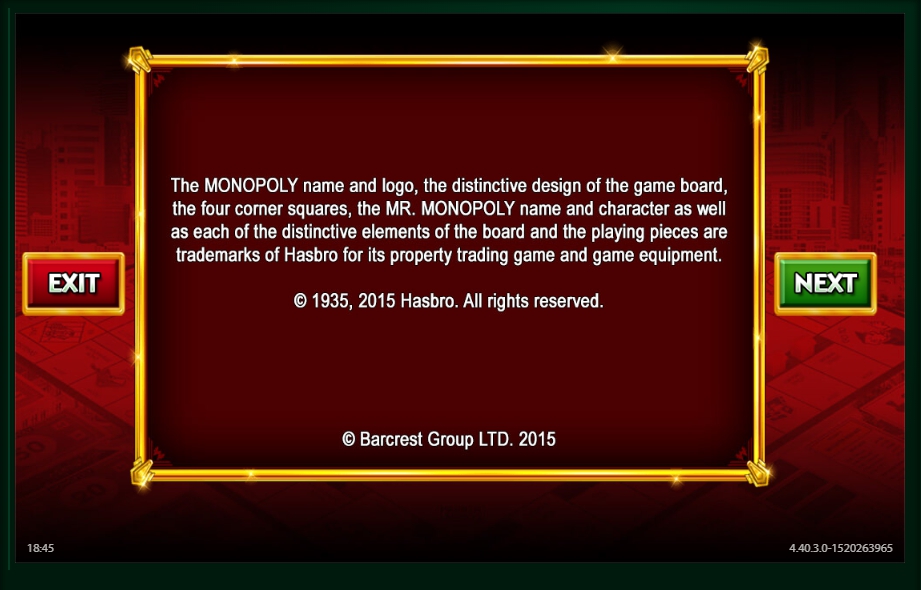 monopoly big event slot machine detail image 0