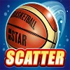 basket ball: scatter symbol - basketball star