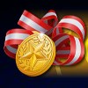 gold medal of the champion - basketball star