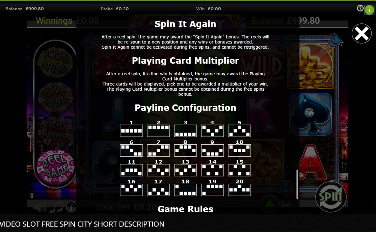 free spin city slot machine detail image 1