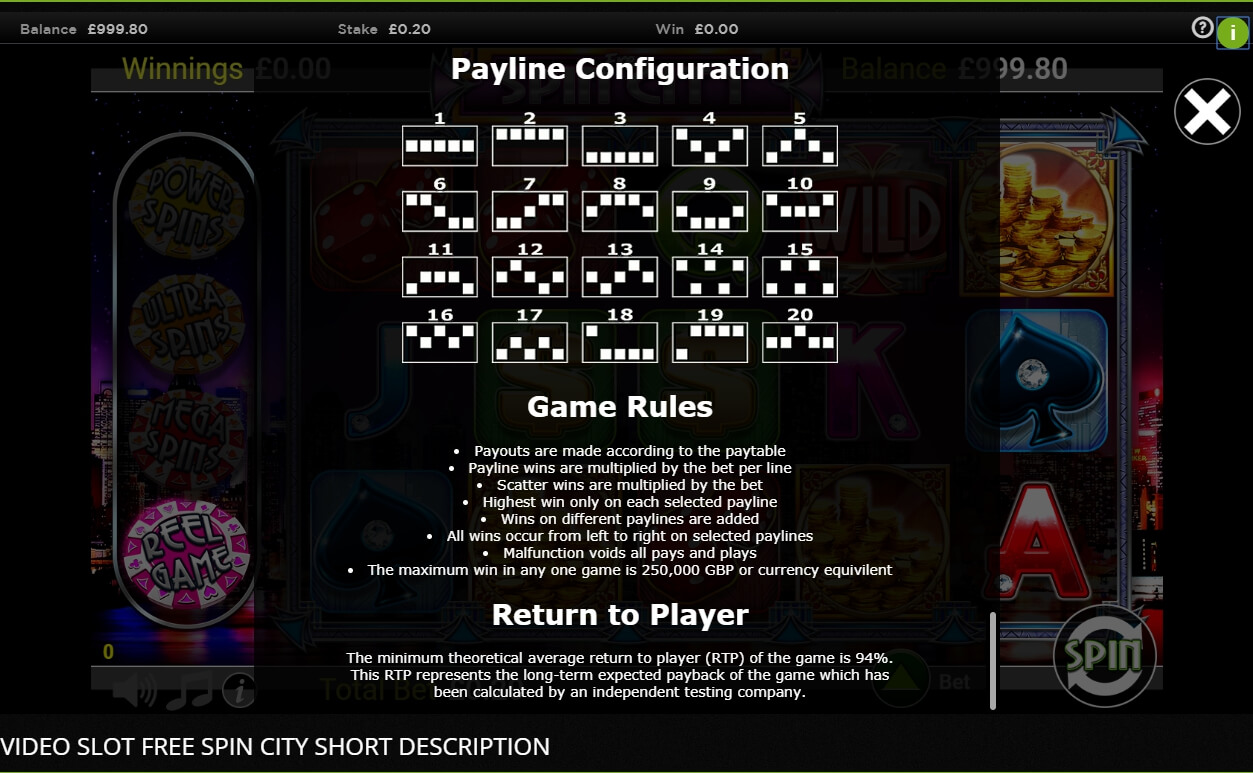 free spin city slot machine detail image 0