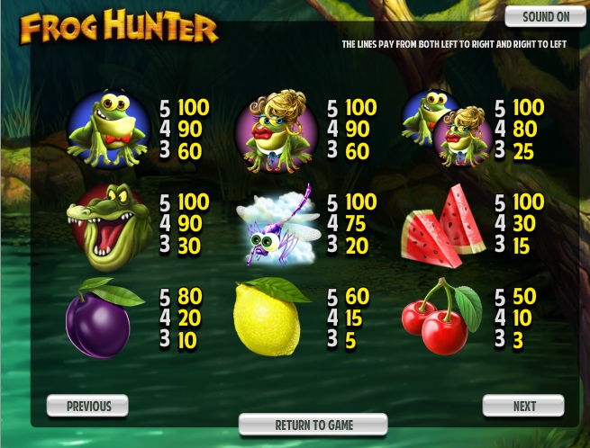 frog hunter slot machine detail image 1