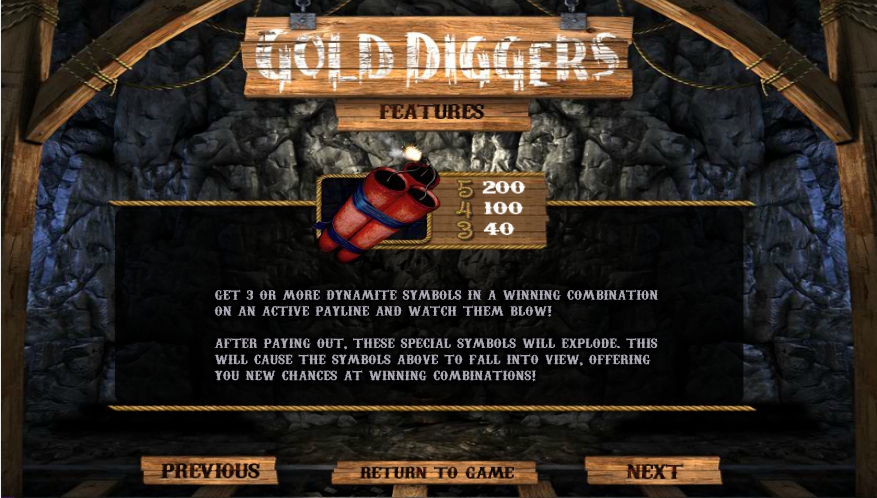 gold diggers slot machine detail image 2