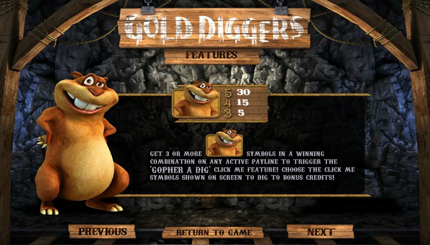 gold diggers slot machine detail image 1