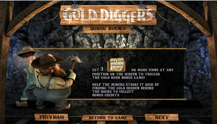 gold diggers slot machine detail image 0