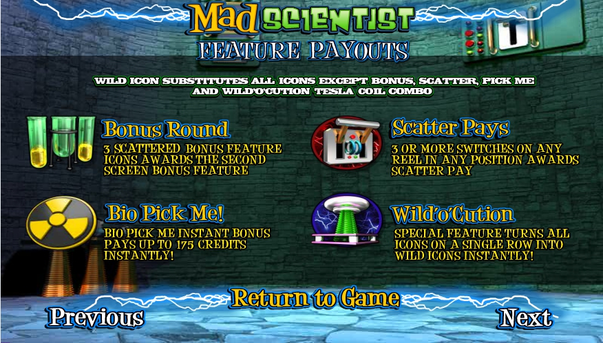 mad scientist slot machine detail image 2