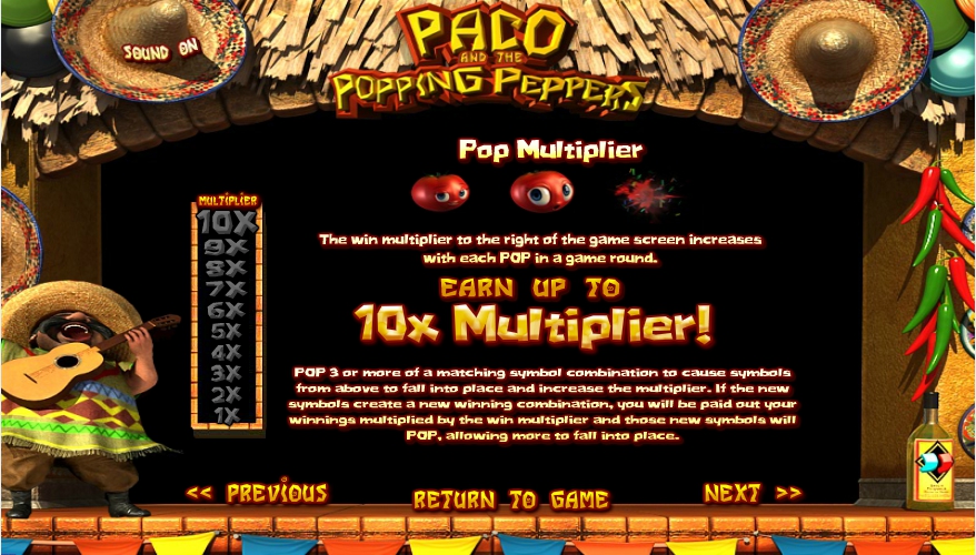 paco and the popping peppers slot machine detail image 3