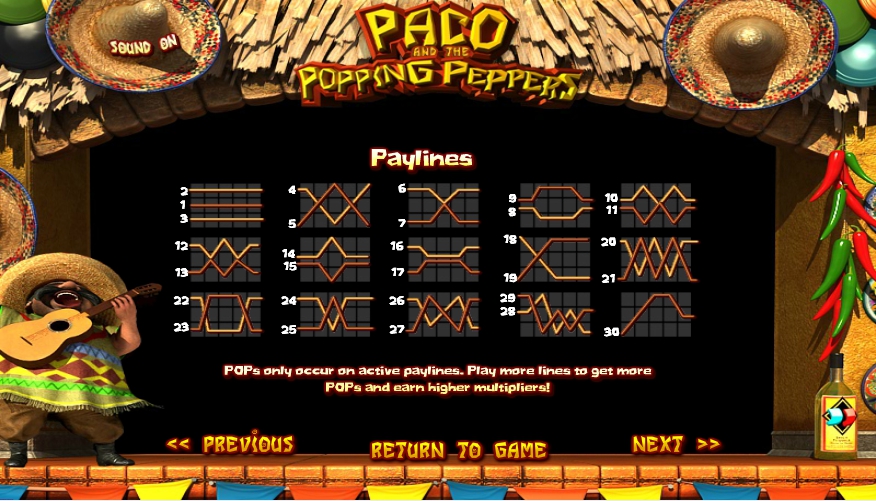 paco and the popping peppers slot machine detail image 1